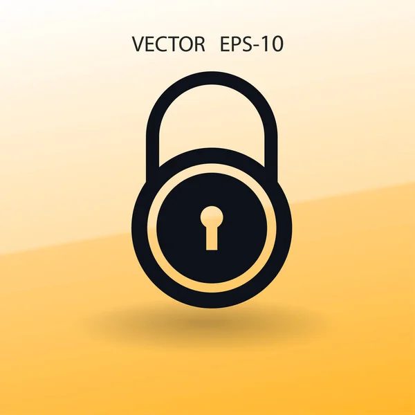 Flat icon of lock. vector illustration — Stock Vector