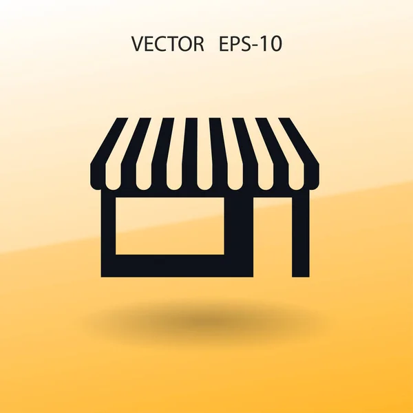 Flaches Ladensymbol, Vektor-Illustration — Stockvektor