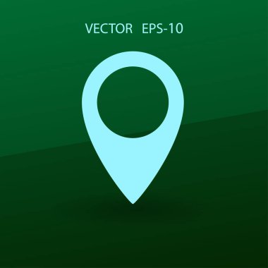 Düz simgesi işaretleyici. vektör çizim