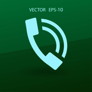 Bir telefon düz simgesi. vektör çizim