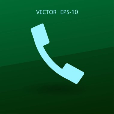 Bir telefon düz simgesi. vektör çizim