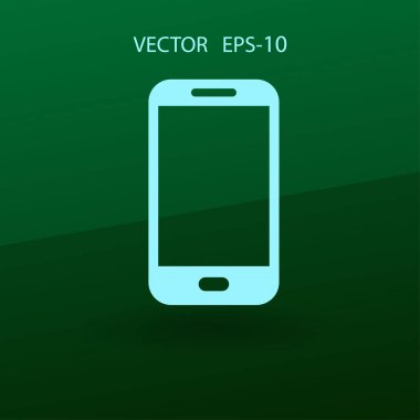 Düz simge akıllı telefon. vektör çizim