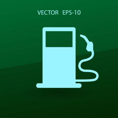 Düz yakıt simgesi. Vektör