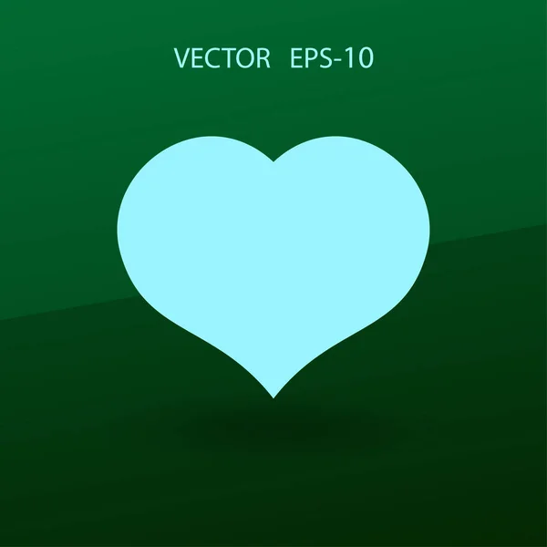 Ikon hati yang datar. ilustrasi vektor - Stok Vektor
