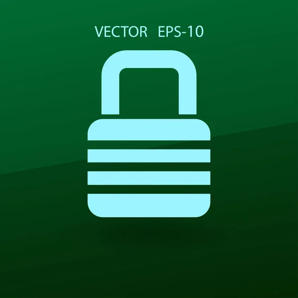 Icono plano de bloqueo. ilustración vectorial — Vector de stock