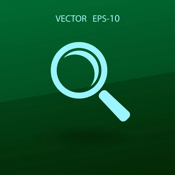 Icono plano de lupa. ilustración vectorial — Vector de stock