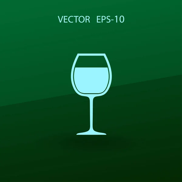 Bir şarap cam kutsal kişilerin resmi, vektör çizim düz — Stok Vektör