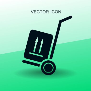 Düz kargo vektör simgesi