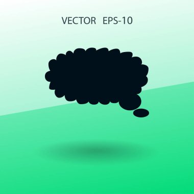 Düz simgesi bir iletişim. vektör çizim