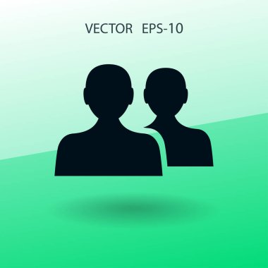 Takım çalışması düz simgesi. vektör çizim