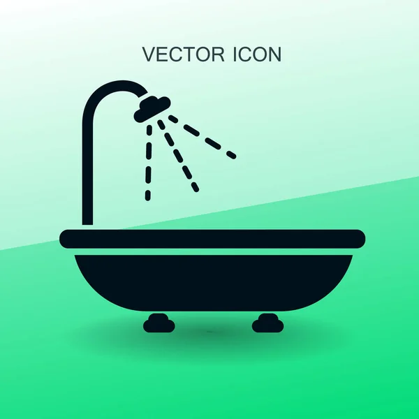 Illustration vectorielle baignoire et douche — Image vectorielle
