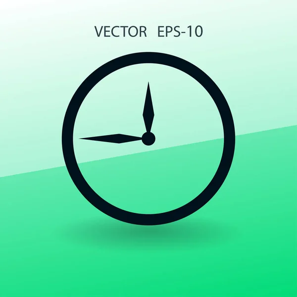 Flache Ikone der Uhr. Vektorillustration — Stockvektor