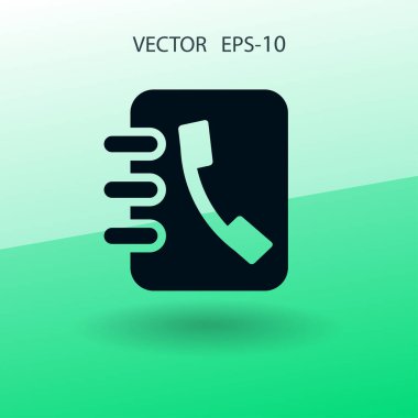 Düz simge rehber kitap. vektör çizim