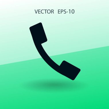 Bir telefon düz simgesi. vektör çizim