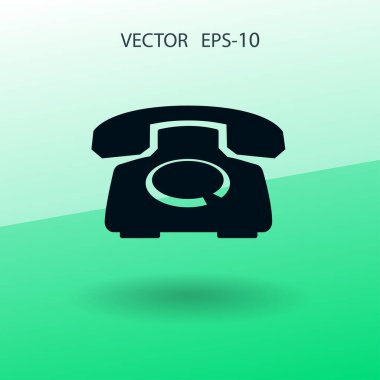 Bir telefon düz simgesi. vektör çizim