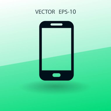 Düz simge akıllı telefon. vektör çizim