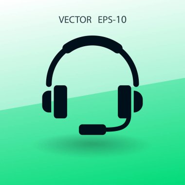 Düz simgesi desteği. vektör çizim