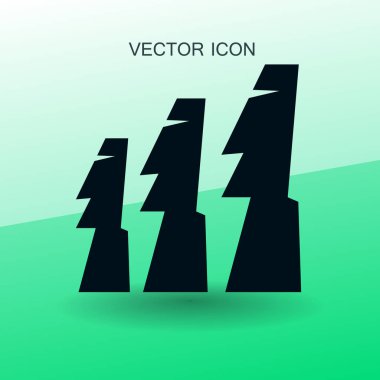 Paskalya Adası heykelleri vektör simge illustrarion