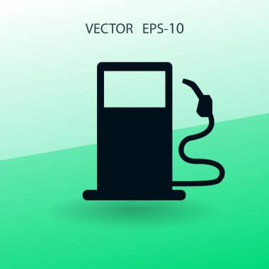Düz yakıt simgesi. Vektör