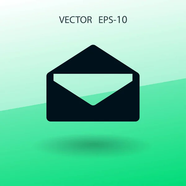 Icono plano de la letra. ilustración vectorial — Vector de stock