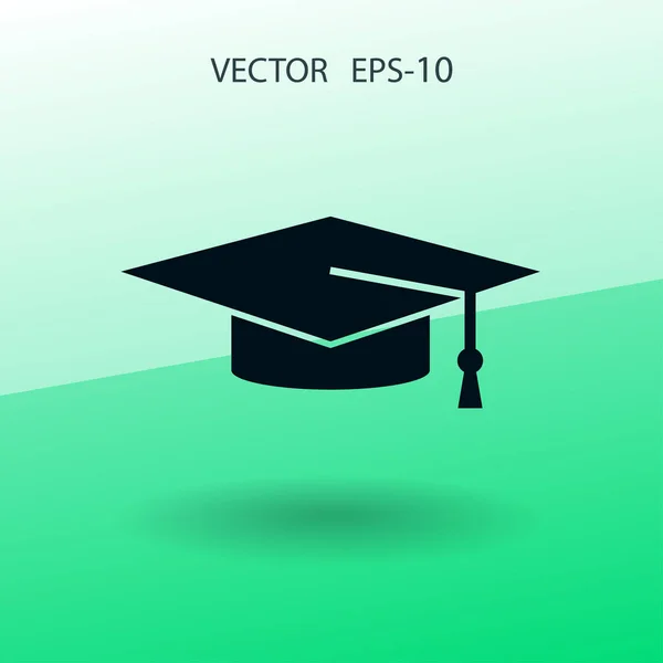 Icono plano de graduado. ilustración vectorial — Archivo Imágenes Vectoriales