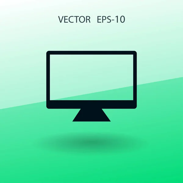 Icône plate du moniteur. illustration vectorielle — Image vectorielle