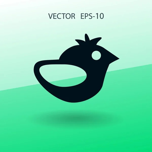 Flaches Symbol des Vogels. Vektorillustration — Stockvektor