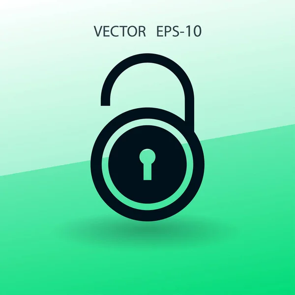 Flat icon of unlock. vector illustration — Stock Vector