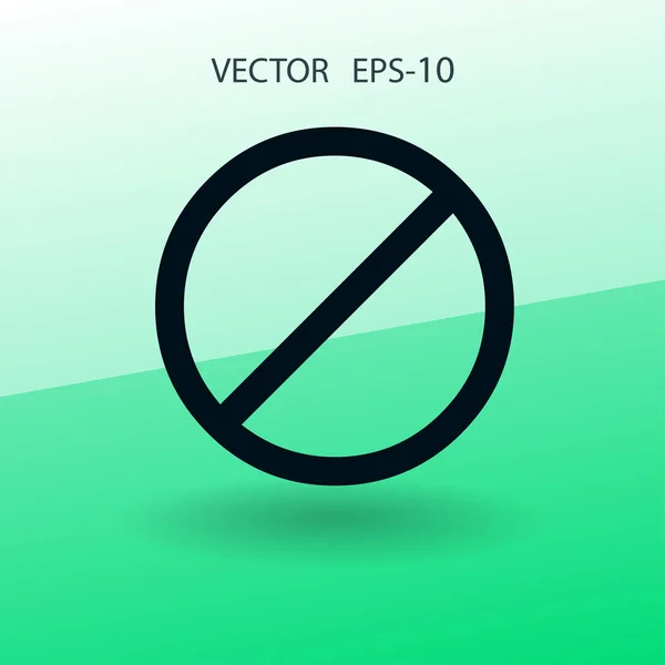 Platte icoon van een verbod. vectorillustratie — Stockvector