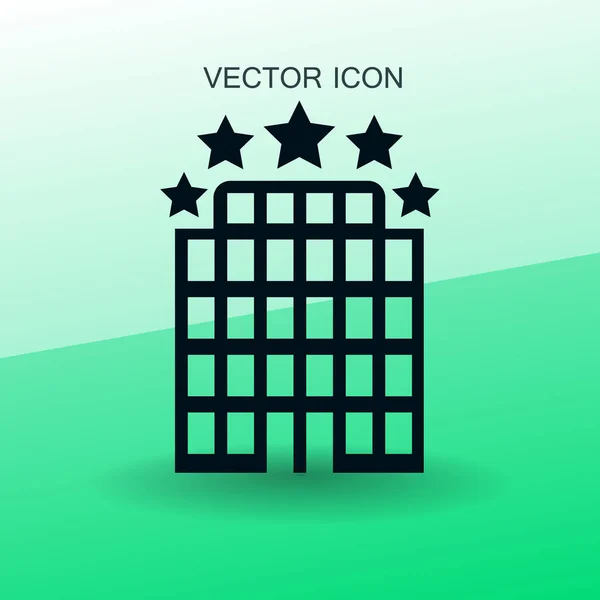 Illustration vectorielle icône hôtel — Image vectorielle