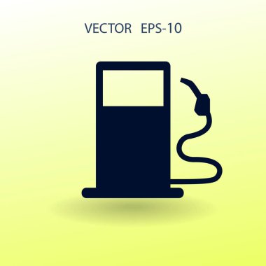 Düz yakıt simgesi. Vektör
