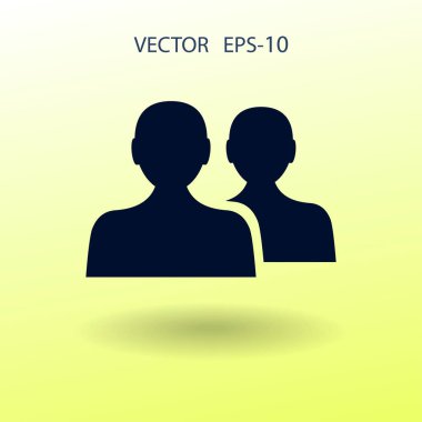 Takım çalışması düz simgesi. vektör çizim