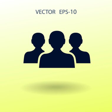 Takım çalışması düz simgesi. vektör çizim