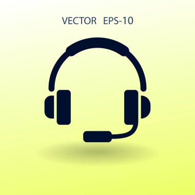 Düz simgesi desteği. vektör çizim