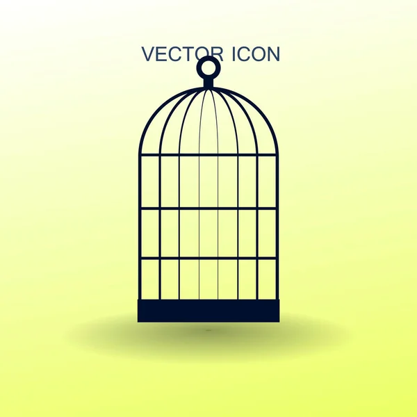 Cage life and transport of birds vector icon — Stock Vector