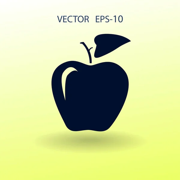 Ikon datar dari gambar vektor apel - Stok Vektor