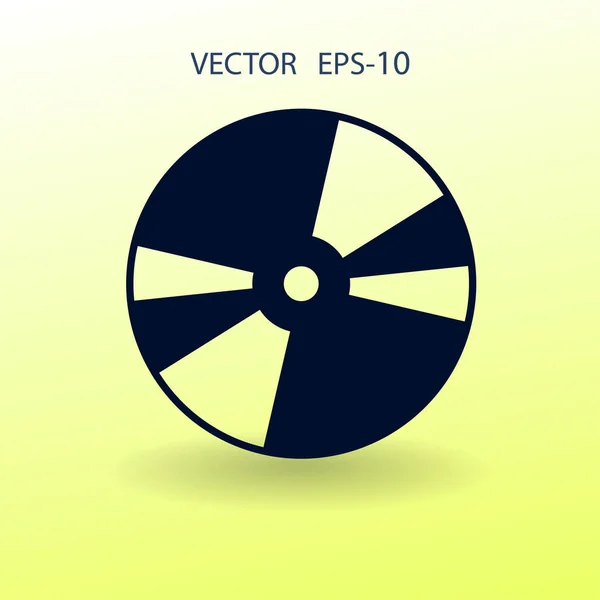Dvd diski düz simgesi. vektör çizim — Stok Vektör