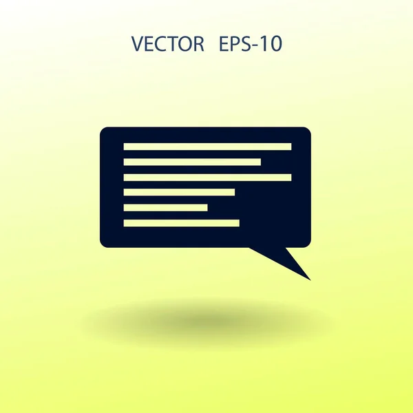 Düz simgesi bir iletişim. vektör çizim — Stok Vektör