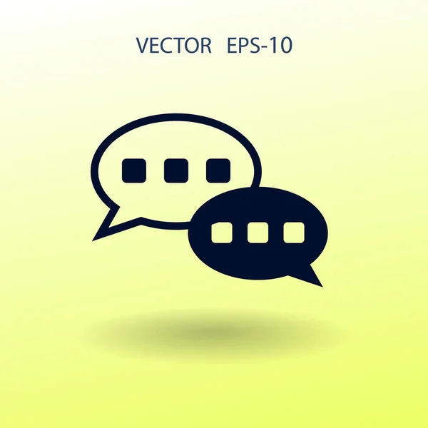 Platte icoon van een mededeling. vectorillustratie — Stockvector