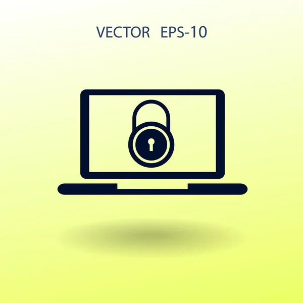 Icono de seguridad de Internet. ilustración vectorial — Vector de stock