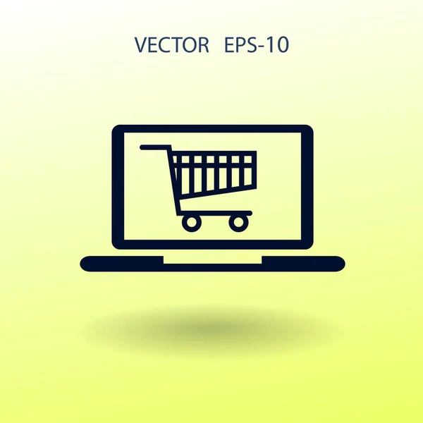 İnternet alışveriş simgesi. vektör illüstrasyonu — Stok Vektör