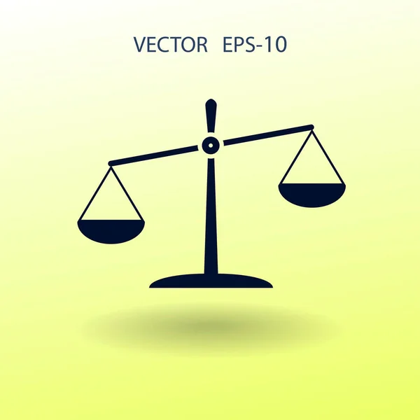 Platte icoon van Justitie. vectorillustratie — Stockvector