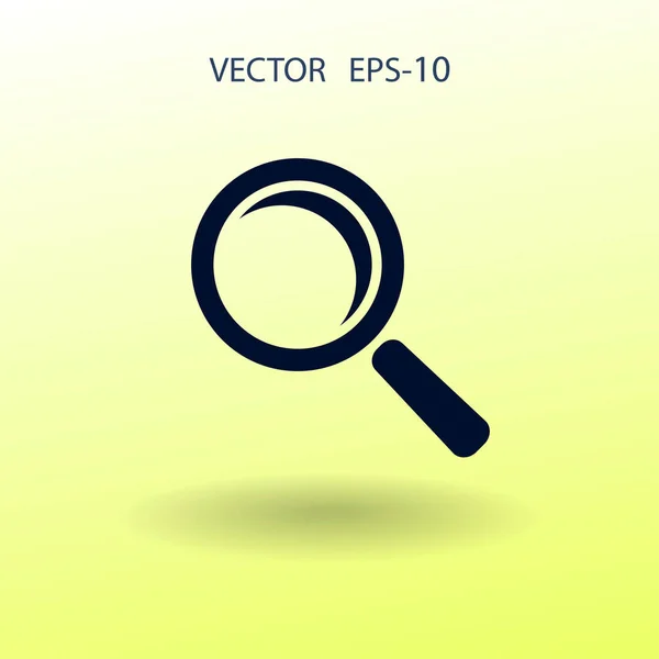 Platt ikon lupp. vektor illustration — Stock vektor