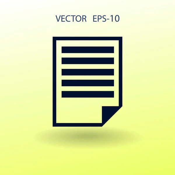 Platte pictogram van nota's. vectorillustratie — Stockvector