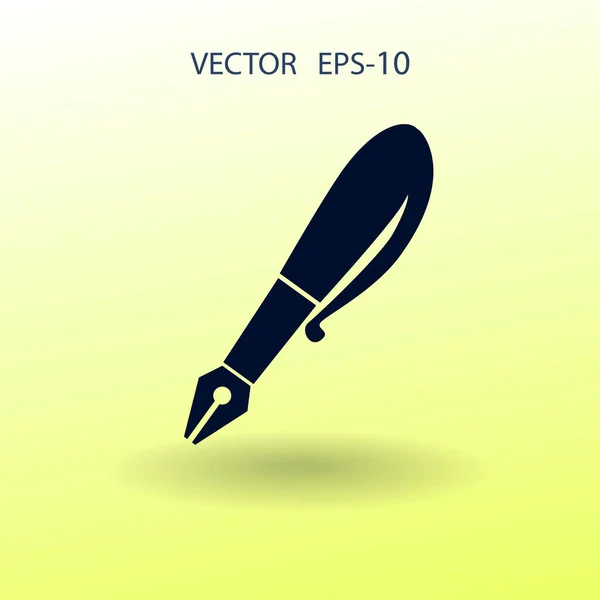Flat  icon of pen. vector illustration — Stock Vector