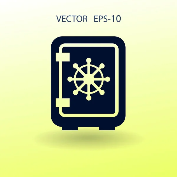 Platte icoon van de kluis. vectorillustratie — Stockvector