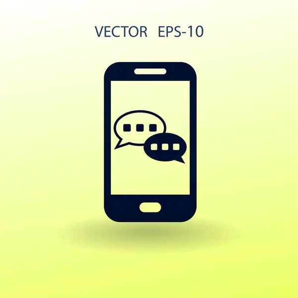 Handy-Chat-Ikone. Vektorillustration — Stockvektor