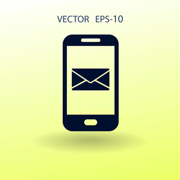 Mobile mail icon. vector illustration — Stock Vector