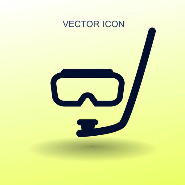 Masque de plongée illustration d'icône vectorielle — Image vectorielle