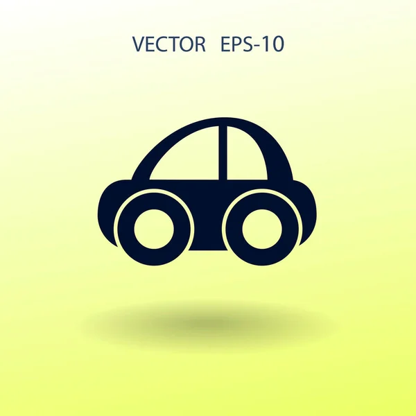Ícone longo plano do carro da sombra, ilustração do vetor — Vetor de Stock